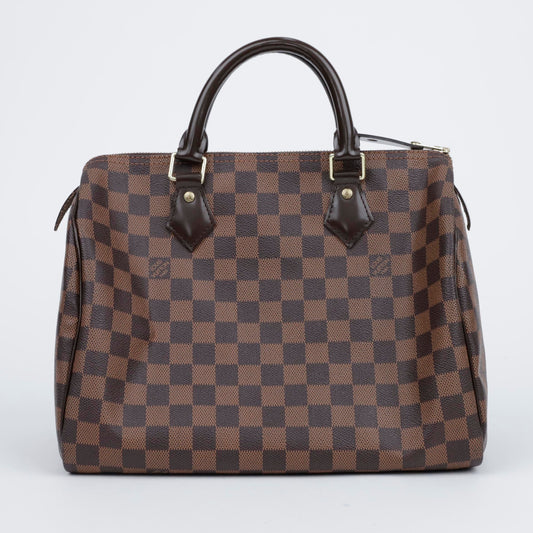 LOUIS VUITTON Speedy 30 Damier Ebene Canvas Tote Bag 157550107
