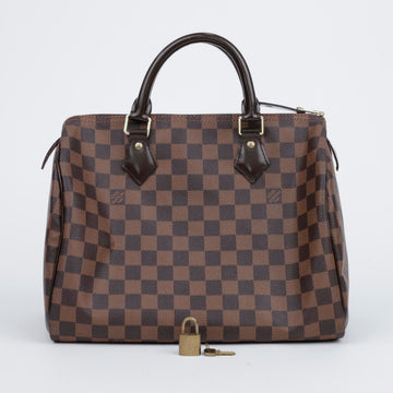 Louis Vuitton Damier Speedy 30 Ébène Canvas Tote Bag 157550107