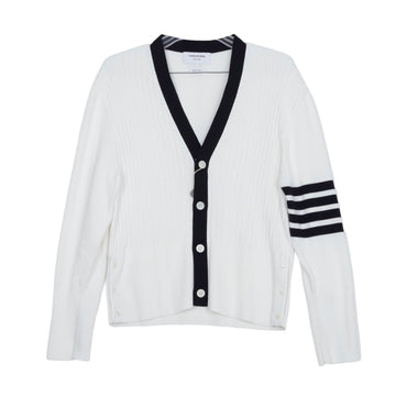 THOM BROWNE V-Ausschnitt Kabel diagonale Weste 157550338