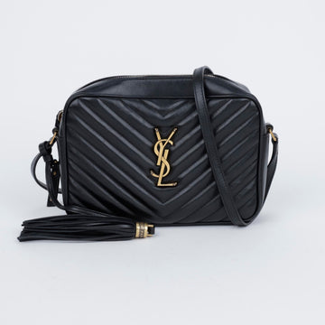 Saint Laurent Louis Tassel Black Leather Camera Crossbody Bag 157593376