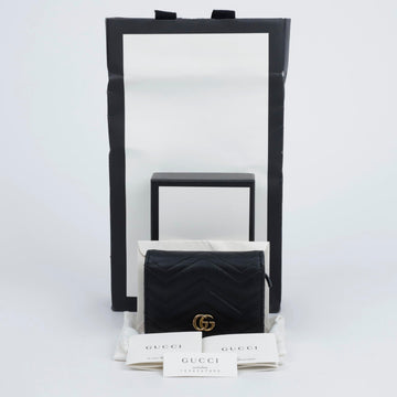 Gucci Matelassé Leather Card Holder Black 157688798