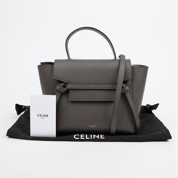 CELINE ナノベルトバッグ グレー 157523039