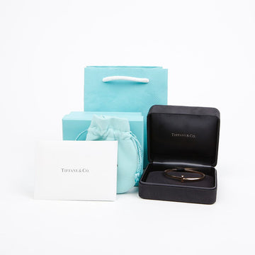 TIFFANY & CO Narrow Hinged Bangle Rosegold 157680066