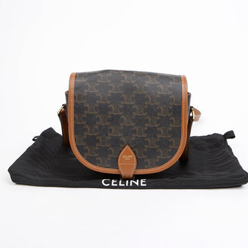 CELINE トリオペ キャンバス ポルコバッグ ミディアム タン 157796138