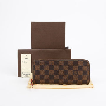 LOUIS VUITTON クレマンス ウォレット ダミエ エベン キャンバス 長財布 チェリーブラウン 157797533