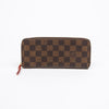 LOUIS VUITTON クレマンス ウォレット ダミエ エベン キャンバス 長財布 チェリーブラウン 157797533 [P]