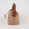 LOEWE Jacquard Leder Klein Cubi Schultertasche Braun 157592785 [P]