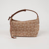 LOEWE Jacquard Leder Klein Cubi Schultertasche Braun 157592785 [P]