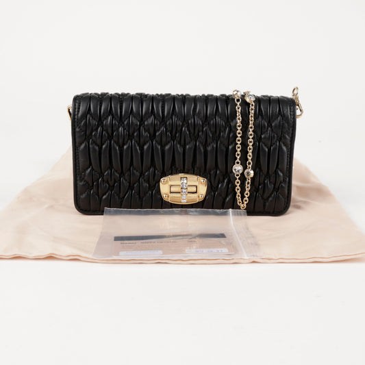 MIU MIU Kristallkette Schulter Crossbody Tasche 157594308