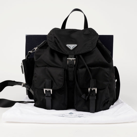 PRADA Medium Rucksack Nylon Schwarz 157638376