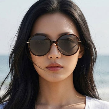 MaxMara Sunglasses MM0111 K 52A Oversized Round Horn Frame Fashion Unisex 157869801