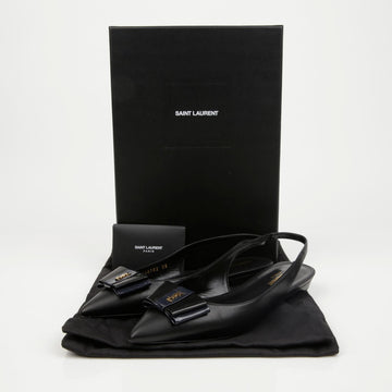 Saint Laurent Anais Bow Slingback Flat Shoes 157549921