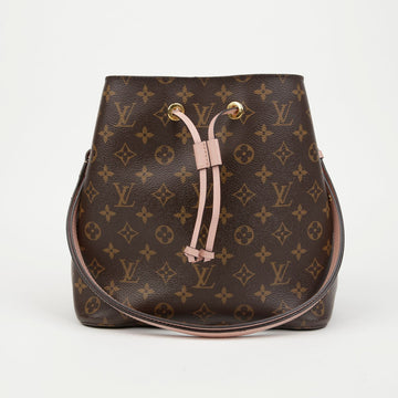 LOUIS VUITTON Monogram Canvas Bucket Bag Rose Powder 157638885