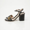 Gucci GG Marmont Leather Mid-Heel Women's Sandals Black 157669253 [P]