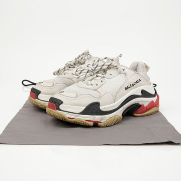 Balenciaga Triple S Low-Top Women's Sneakers New White Red 157689060