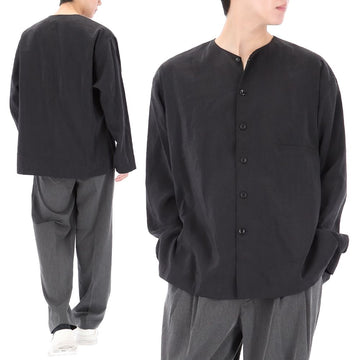 LEMAIRE V-Ausschnitt Hemd SH1235 LF1308 BK999 157871089