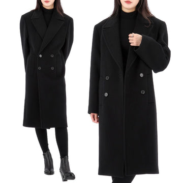 SAINT LAURENT Doppelt gefütterter Wollmantel 755442 Y060R 1005 157871157
