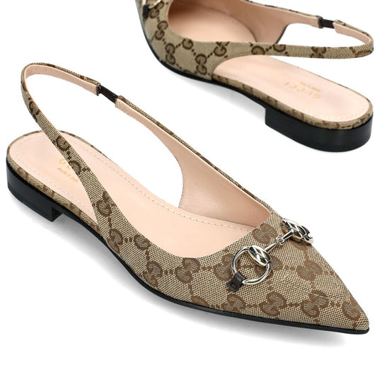 GUCCI Flache Schuhe mit Horsebit Slingback 786592 2HK80 9763 157871204