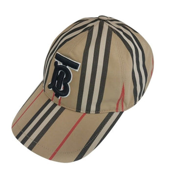 BURBERRY モノグラム モチーフ アイコン ストライプ TB キャップ ベージュ 男女兼用 157872659