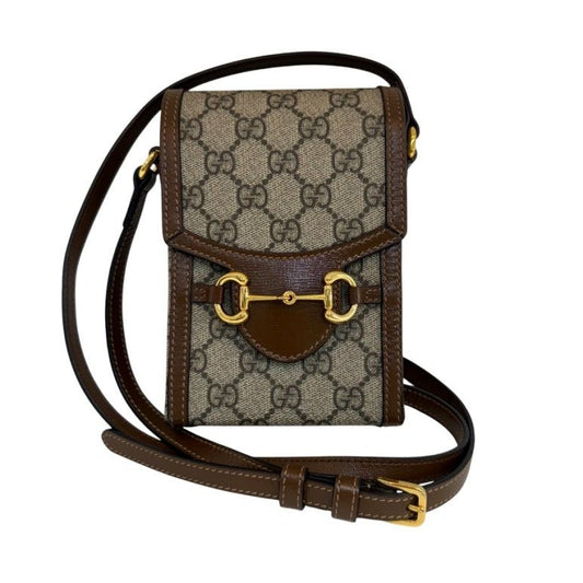 GUCCI Mini Canvas Crossbody Bag Braun 625615 157872805