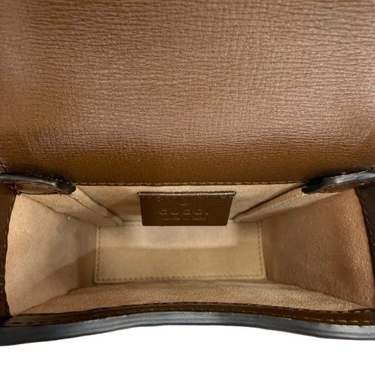 GUCCI Mini Canvas Crossbody Bag Braun 625615 157872805