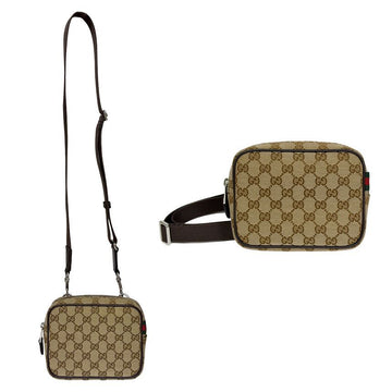 GUCCI Canvas Crossbody Bag 834268 FAEON 9750 GG Beige 157892559 [P]