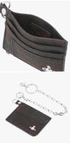 VIVIENNE WESTWOOD Vintage Wildleder Flachkette Kartenetui 157225509 [P]