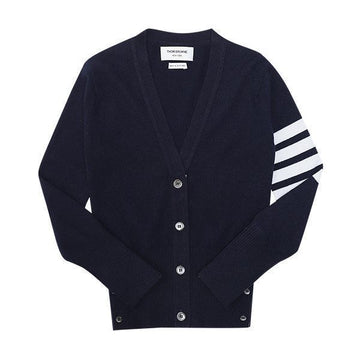 THOM BROWNE 4本ストライプカシミアVネック女性カーディガン 144596039 [P]