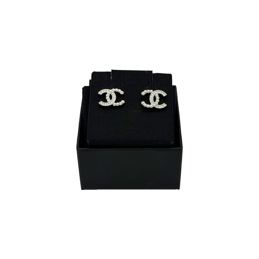 CHANEL CC-Logo Perlen Kristall Ohrringe 157899872 [P]