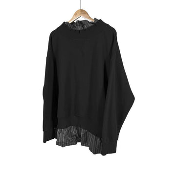 Maison Margiela Layered Distressed Oversized Sweatshirt Black 46 157832588 [P]