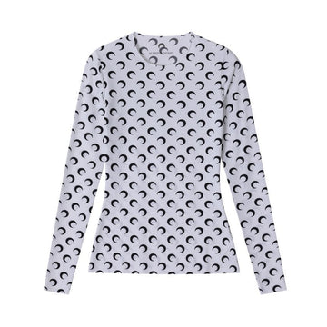 Marine Serre WTS006A CJER0001 WH00 Women's Long Sleeve T-Shirt 157162658 [P]