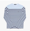 Acne Studios CL0306 PALE BLUE Face Logo Patch Stripe Unisex Long Sleeve T-shirt 144730480 [P]
