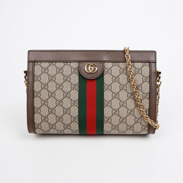 GUCCI Ophidia GG Kleine Schultertasche Braun 157594402 [P]
