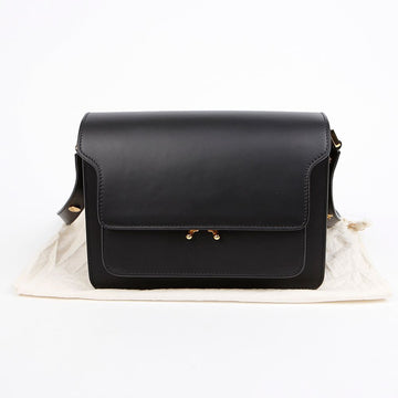 Marni Medium Calfskin Trunk Bag Black 157796430 [P]