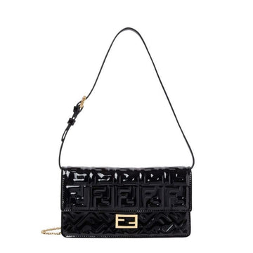 Fendi Chain Glossy Leather Wallet Shoulder Bag 157910692 [P]