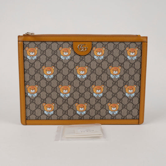 GUCCI GG Supreme Portfolio Clutch 157862212 [P]