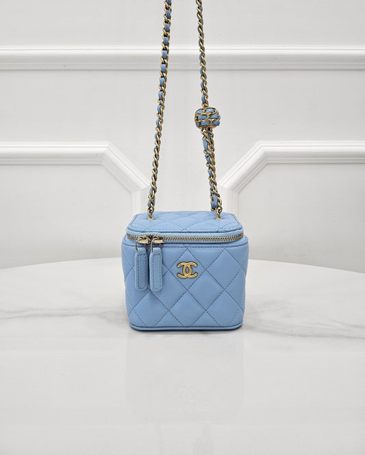 CHANEL ラムスキン ゴールド メタル ミニ バニティ AP1447 157911170 [P]