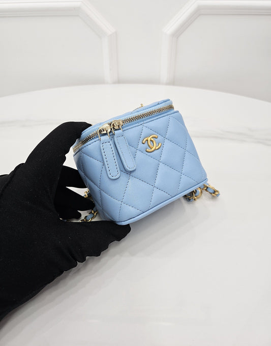 CHANEL ラムスキン ゴールド メタル ミニ バニティ AP1447 157911170 [P]