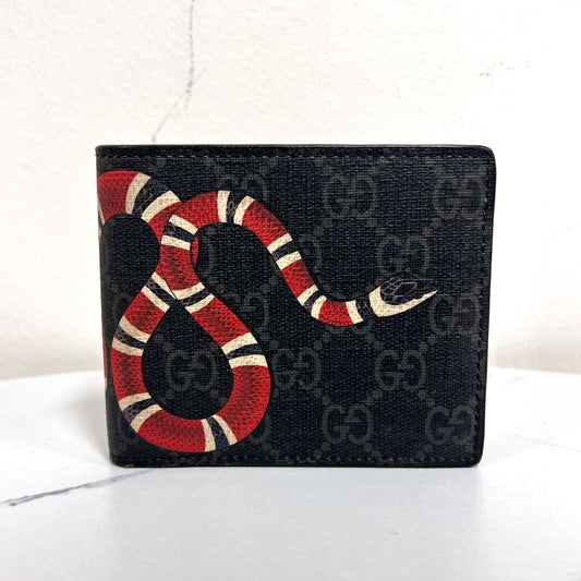 GUCCI Snake GG Supreme Geldbörse Schwarz (451268) 157911312 [P]