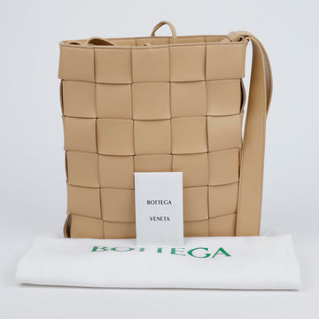 Bottega Veneta Intrecciato Leather Crossbody Messenger Bag Almond 157593087 [P]