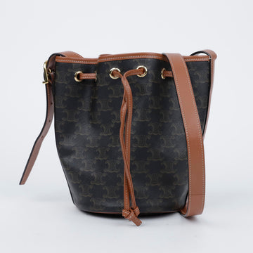 Celine Triomphe Canvas Small Drawstring Bag Tan 157594396 [P]