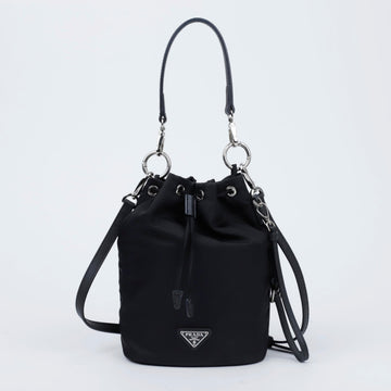 Prada Nylon Bucket Pouch Black 157594433 [P]