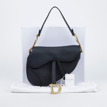 DIOR Krepp-Leder Satteltasche Schwarz 157638955 [P]