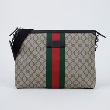 GUCCI Web GG Supreme Messenger Crossbody Bag 157640160 [P]