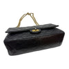 CHANEL Vintage 2.55 Medium Flap Shoulder Bag Gold Black 157912913 [P]