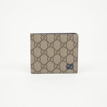 GUCCI GG Supreme Canvas Leder GG-Logo Geldbörse Blau 157638242 [P]