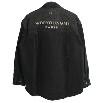 Wooyoungmi Washed Black Logo Back Denim Shirt W261SH27 970B 157927816 [P]