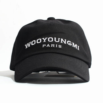 WOOYOUNGMI 26SS Besticktes Logo Baseball-Cap Schwarz W261CA52 661B 157928980 [P]