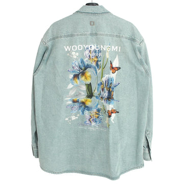 Wooyoungmi Flower Logo Denim Shirt Blue W261SH26 882L 157929026 [P]
