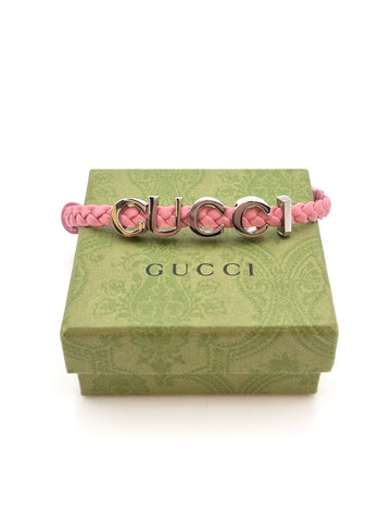 GUCCI レタリングブレスレット ピンク 状態 A 157929402 [P]